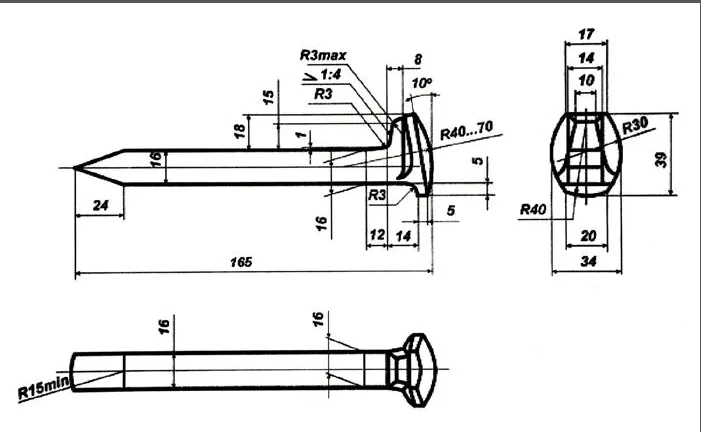 Dog Spike For Rail Fastening Systems Dog Spike For Rail Fastening Systems